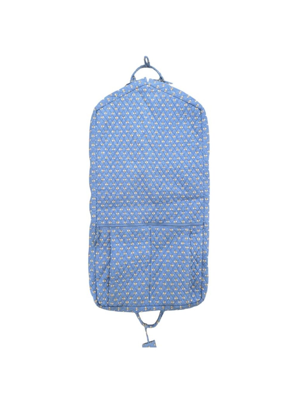 Vtg Vera Bradley Garment Bag Blue Yellow Rose Bumble Bee Print Quilted Cotton - Picture 2 of 13